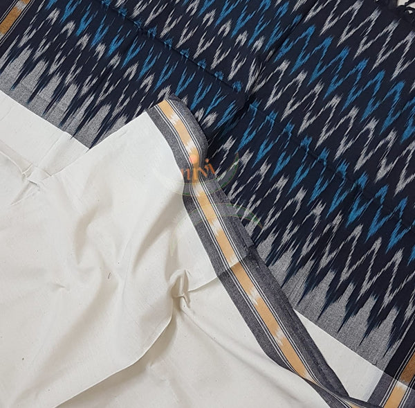 Handloom pochampalli ikat cotton duppata