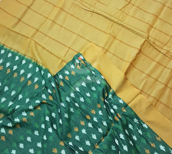 Pochampalli-ikat Handloom Merserised Cotton Saree.