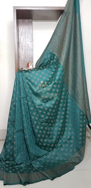 Soft muslin silk benares brocade saree