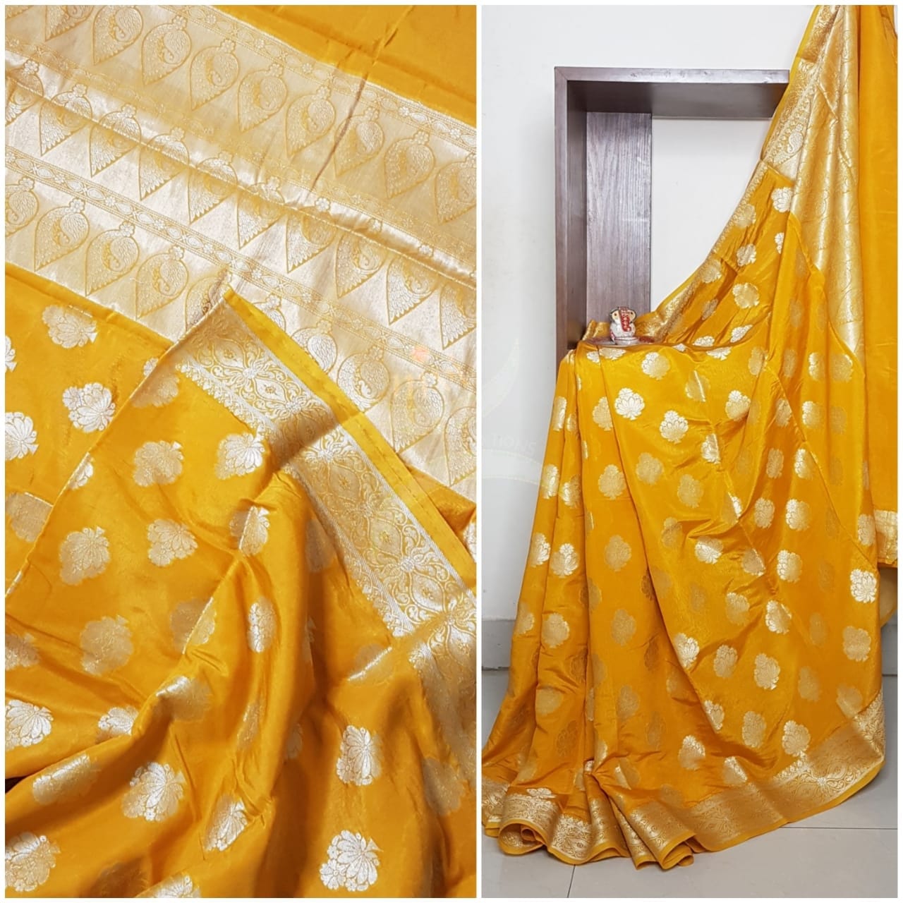 Soft Art silk crepe benares brocade saree