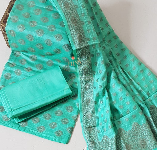 Soft muslin silk benares brocade 3 piece suit