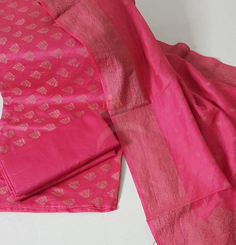 Soft muslin silk benares brocade 3 piece suit