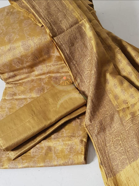 Soft muslin silk benares brocade 3 piece suit