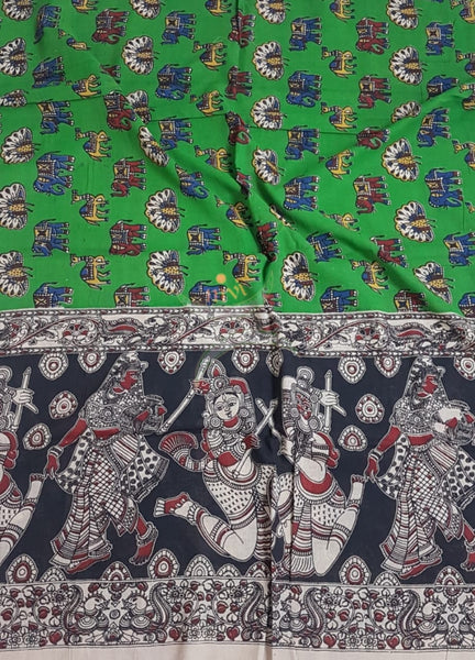 Cotton kalamkari handblock printed duppata