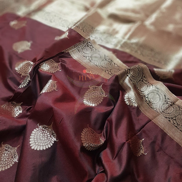 Dupion silk with resham benaras brocade saree.