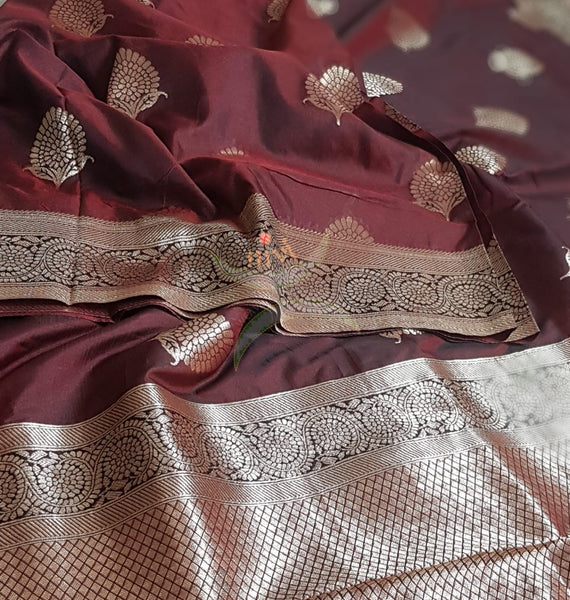 Dupion silk with resham benaras brocade saree.