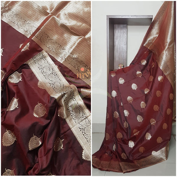 Dupion silk with resham benaras brocade saree.