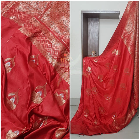 Dupion silk with resham benaras brocade saree.