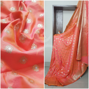 Dupion silk with resham benaras brocade saree.