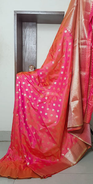 Dupion silk with resham benaras brocade saree.