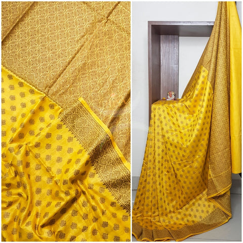Soft muslin silk benares brocade saree