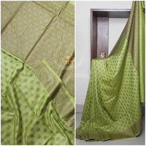 Soft muslin silk benares brocade saree