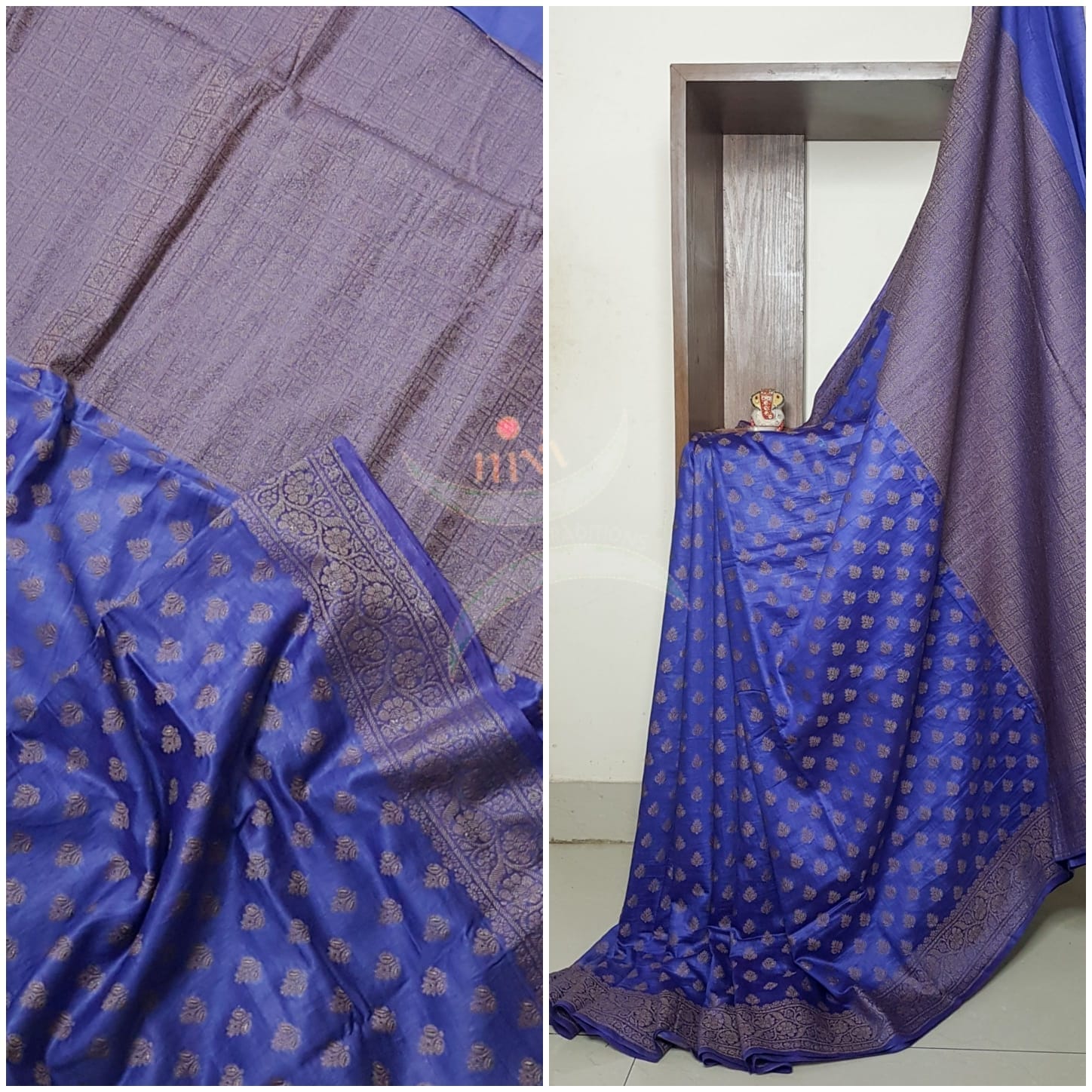 Soft muslin silk benares brocade saree