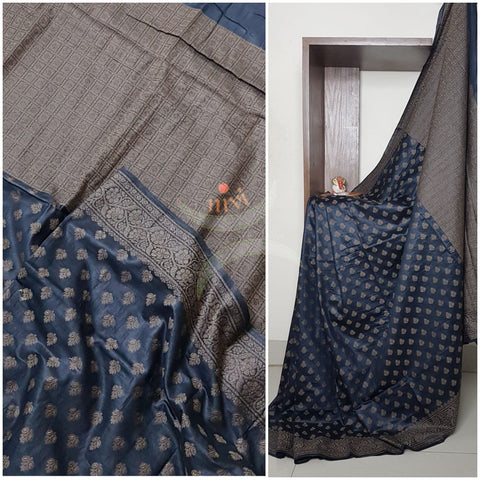 Soft muslin silk benares brocade saree