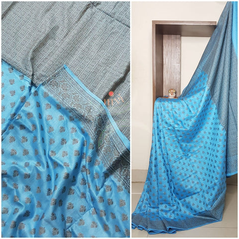 Soft muslin silk benares brocade saree