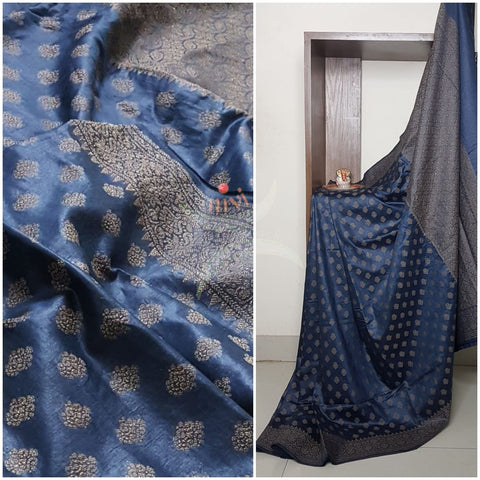 Soft muslin silk benares brocade saree