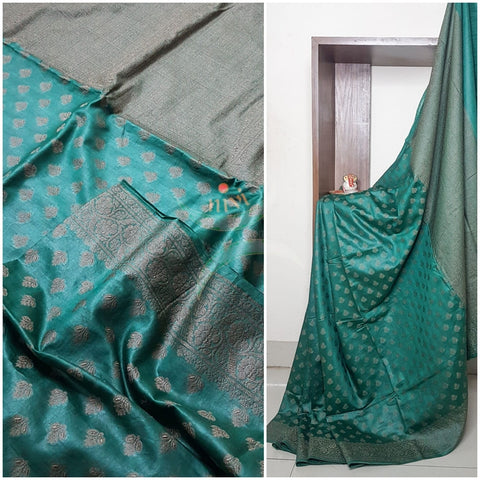Soft muslin silk benares brocade saree