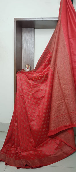 Soft muslin silk benares brocade saree