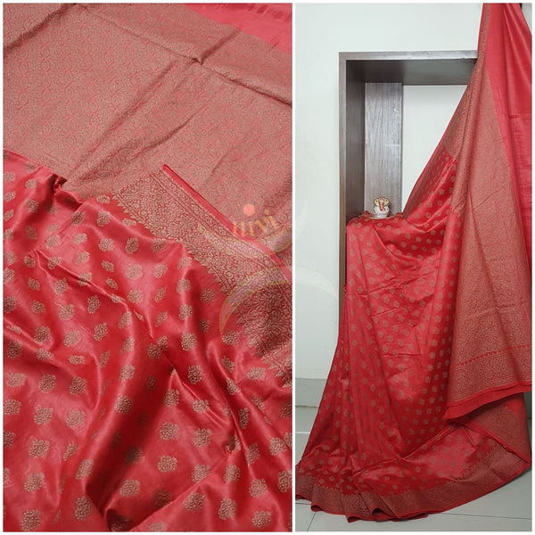 Soft muslin silk benares brocade saree