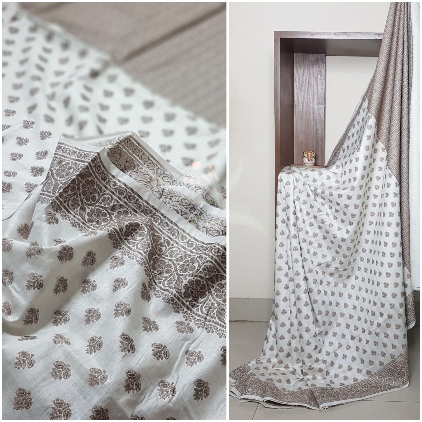 Soft muslin silk benares brocade saree