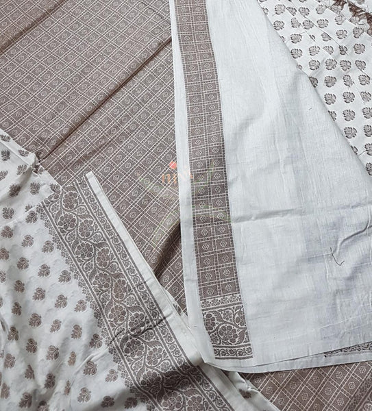 Soft muslin silk benares brocade saree