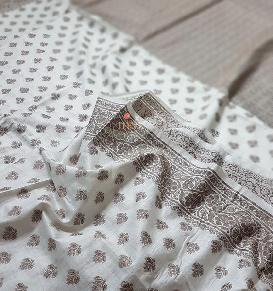 Soft muslin silk benares brocade saree