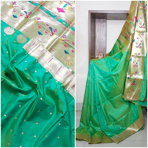 Paithani  Dupion silk with resham benaras brocade saree.