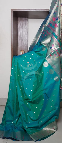 Paithani  Dupion silk with resham benaras brocade saree.