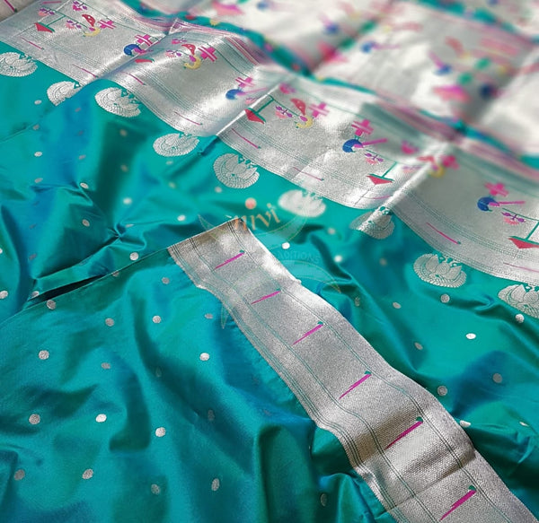 Paithani  Dupion silk with resham benaras brocade saree.