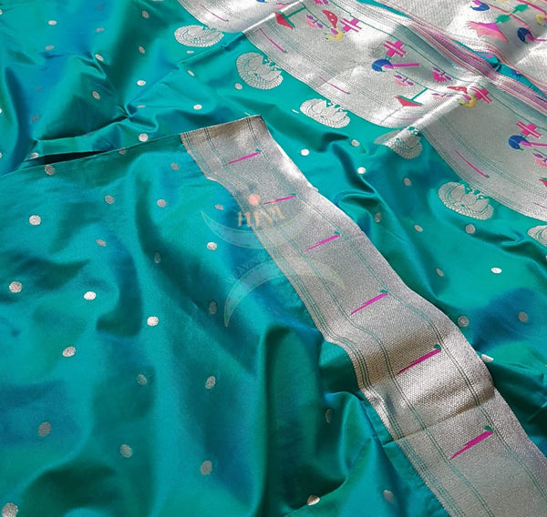 Paithani  Dupion silk with resham benaras brocade saree.