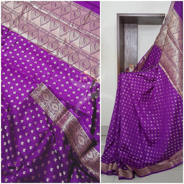 Soft Art silk crepe benares brocade saree