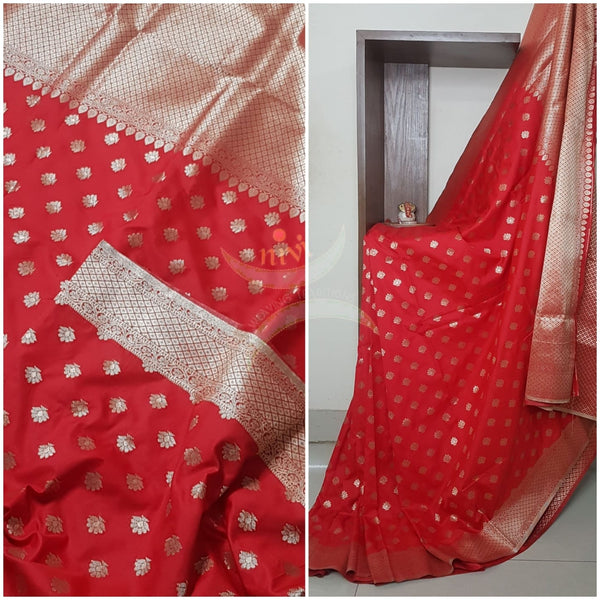 Dupion silk with resham benaras brocade saree.