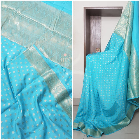 Soft Art silk crepe benares brocade saree