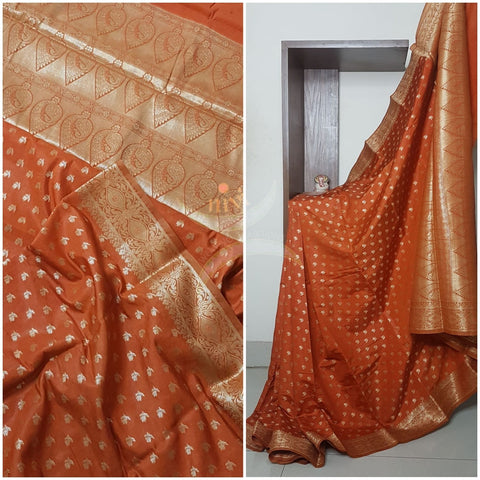 Soft Art silk crepe benares brocade saree