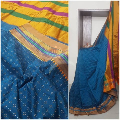 Chukki ilkal cotton blended saree.