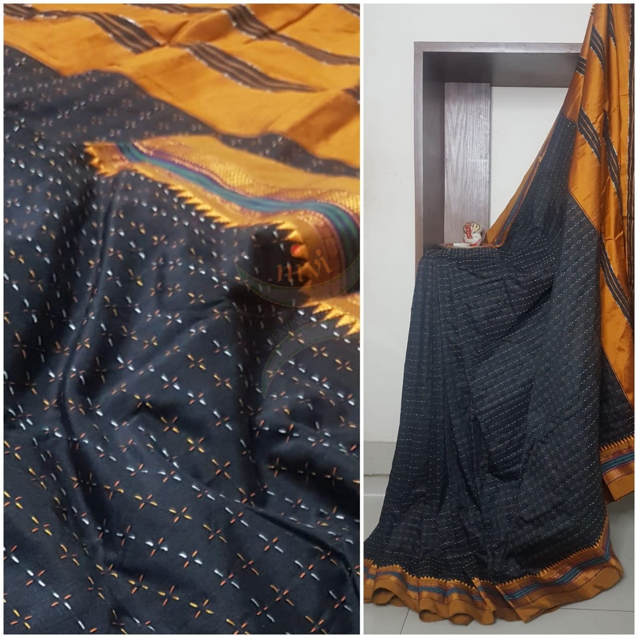 Chukki ilkal cotton blended saree.