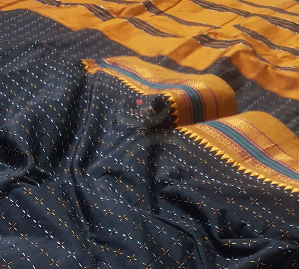 Chukki ilkal cotton blended saree.