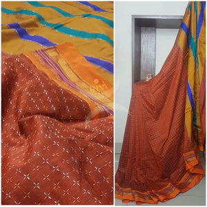 Chukki ilkal cotton blended saree.