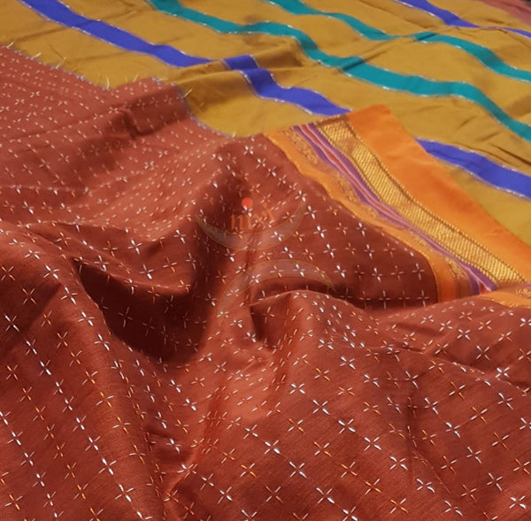 Chukki ilkal cotton blended saree.