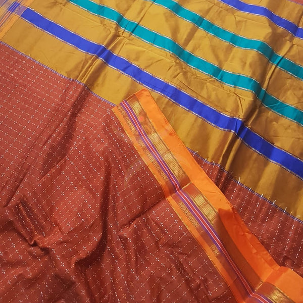 Chukki ilkal cotton blended saree.