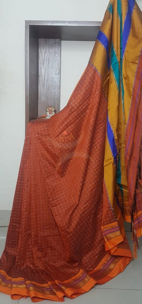 Chukki ilkal cotton blended saree.