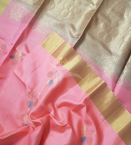 Pure Handloom soft silk uppada saree.