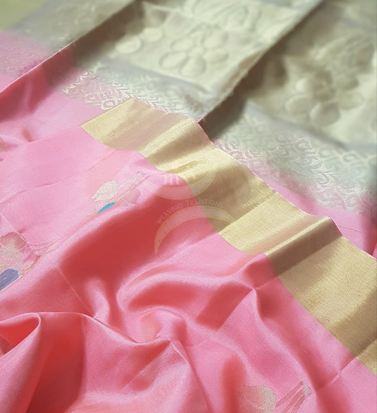 Pure Handloom soft silk uppada saree.