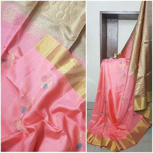 Pure Handloom soft silk uppada saree.