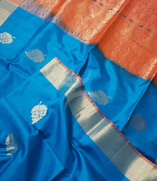 Pure Handloom soft silk uppada saree.