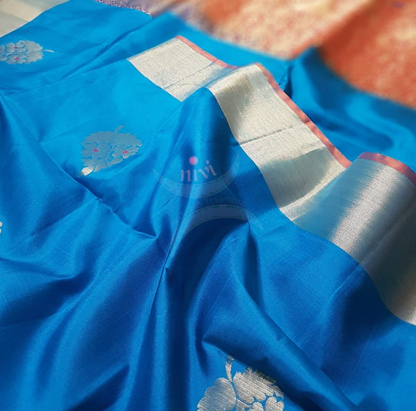 Pure Handloom soft silk uppada saree.