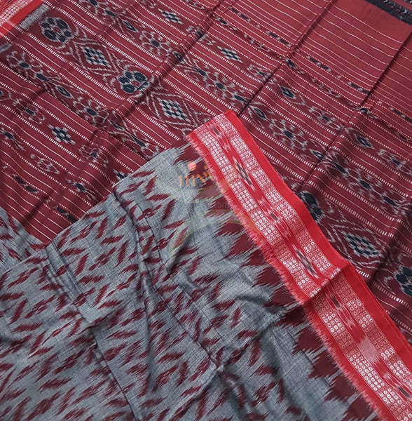 Handloom sambalpuri merserised pure cotton saree.