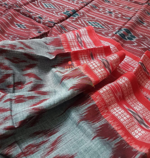 Handloom sambalpuri merserised pure cotton saree.