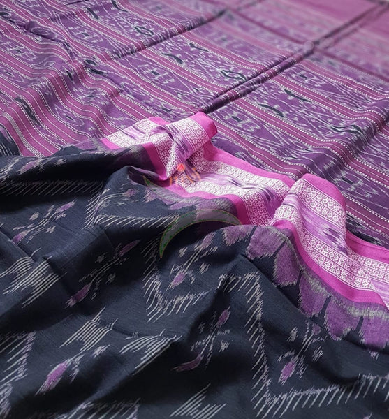 Handloom sambalpuri merserised pure cotton saree.