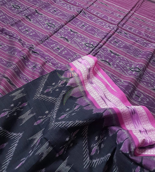 Handloom sambalpuri merserised pure cotton saree.